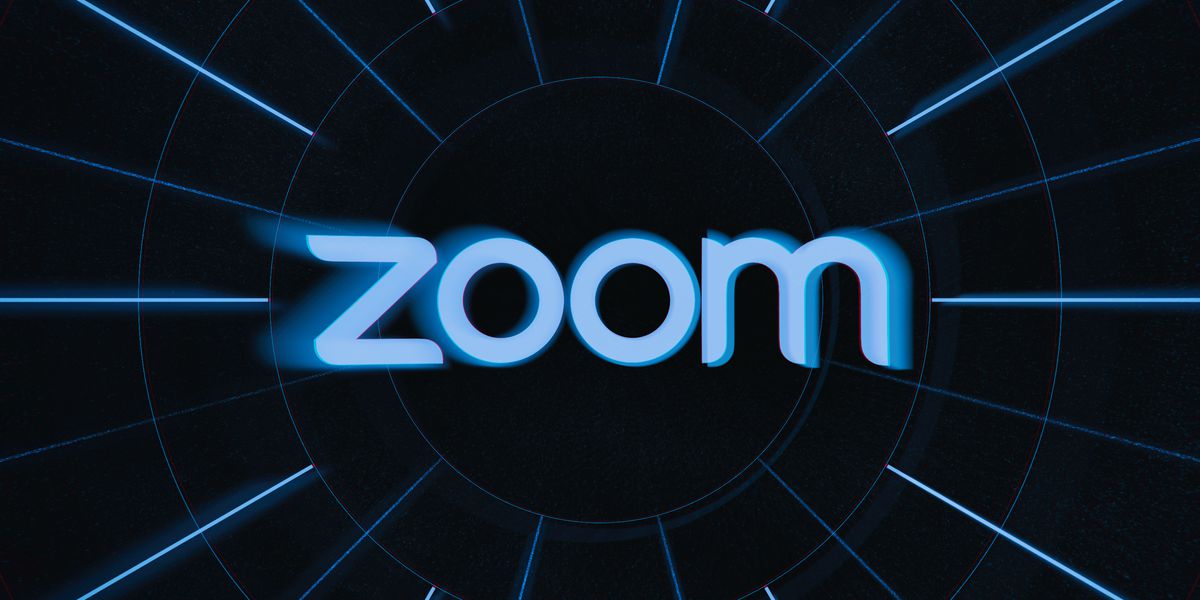 Blue Zoom logo on black background