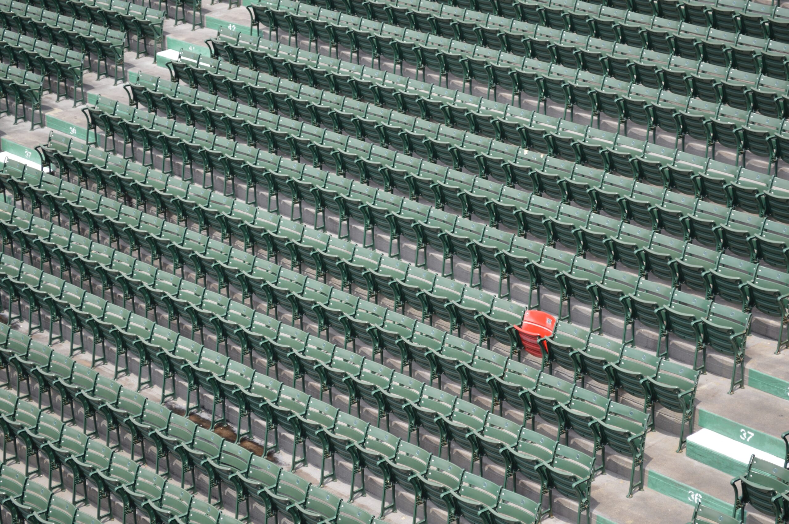 Empty seats.